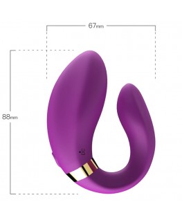 ARMONY - VIBRATORE A MEZZALUNA PER COPPIA TELECOMANDO VIOLA