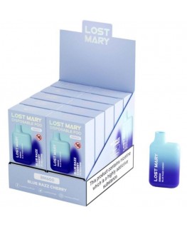 LOST MARY - (ESPOSITORE PROFESSIONALE PACK -10 UNITÀ) BM600 NICOTINA VAPER 2% MONOUSO BLUE RAZZ CHERRY