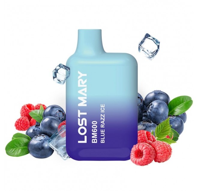 LOST MARY - BM600 NICOTINA VAPER 2% MONOUSO BLUE RAZZ ICE