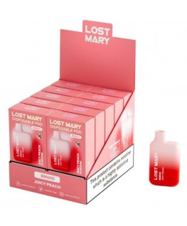 LOST MARY - (ESPOSITORE PROFESSIONALE PACK -10 UNITÀ) BM600 NICOTINA VAPER 2% MONOUSO JUICY PEACH