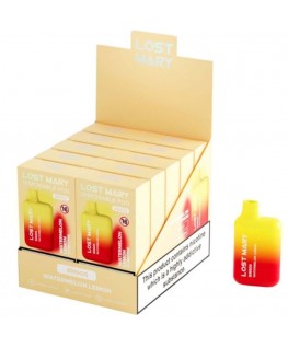 LOST MARY - (ESPOSITORE PROFESSIONALE PACK -10 UNITÀ) BM600 NICOTINA VAPER 2% MONOUSO ANGURIA LIMONE