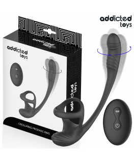 ADDICTED TOYS - PLUG ANALE CON VIBRAZIONE E OSCILLAZIONE A 360º E STIMOLATORE DEI TESTICOLI
