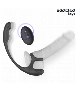 ADDICTED TOYS - PLUG ANALE CON VIBRAZIONE E OSCILLAZIONE A 360º E STIMOLATORE DEI TESTICOLI