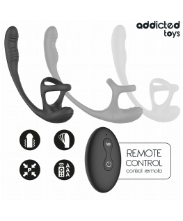 ADDICTED TOYS - PLUG ANALE CON VIBRAZIONE E OSCILLAZIONE A 360º E STIMOLATORE DEI TESTICOLI
