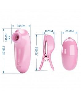PRETTY LOVE - IMONIE SET MULTIFUNZIONALE 3 IN 1 CON VENTOSA, CAPEZZOLI E CLITORIDE