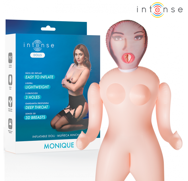 INTENSE DOLLS - MONIQUE BAMBOLA GONFIABILE CON TRE ORIFIZI