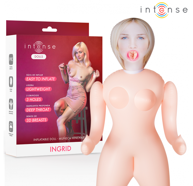 INTENSE DOLLS - BAMBOLA GONFIABILE INGRID CON TRE ORIFIZI