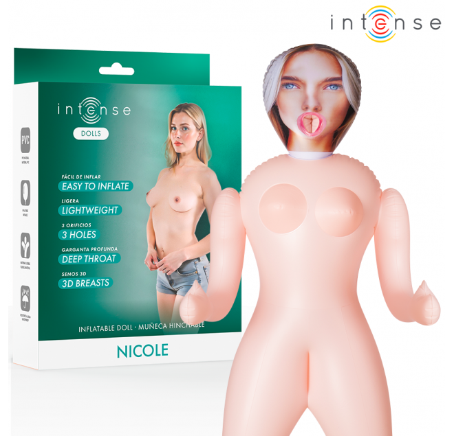 INTENSE DOLLS - NICOLE BAMBOLA GONFIABILE CON TRE ORIFIZI