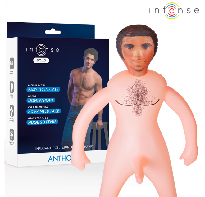 INTENSE DOLLS - BAMBOLA GONFIABILE ANTHONY CON PENE 3D