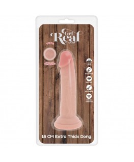 GET REAL - DONG DELUXE IN TPE A DOPPIA DENSITÀ 18 CM