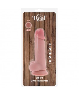 GET REAL - PENE REALISTICO DELUXE CON TESTICOLI EXTRA SPESSI 23 CM