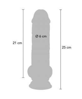 GET REAL - PENE REALISTICO DELUXE CON TESTICOLI EXTRA SPESSI 25 CM