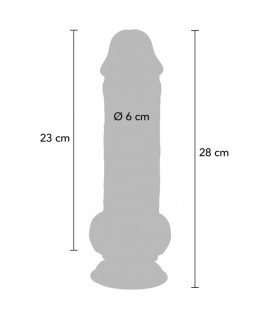 GET REAL - PENE REALISTICO DELUXE CON TESTICOLI EXTRA SPESSI 28 CM