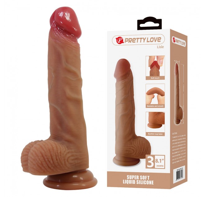 PRETTY LOVE - LISLE DILDO REALISTICO CON VENTOSA 20,6 CM -Ø- 4,2 CM