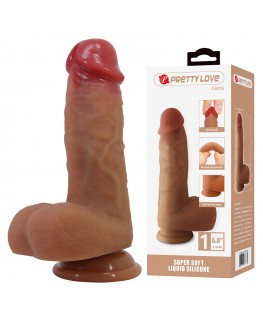 PRETTY LOVE - CURTIS DILDO REALISTICO CON VENTOSA 17,3 CM -Ø- 4,2 CM