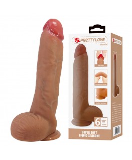 PRETTY LOVE - MENDEL DILDO REALISTICO CON VENTOSA 25,5 CM -Ø- 5,6 CM