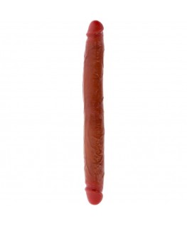 GET REAL - DILDO IN SILICONE A DOPPIA ESTREMITÀ CARAMELLO 35 CM