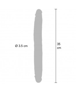 GET REAL - DILDO IN SILICONE A DOPPIA ESTREMITÀ CARAMELLO 35 CM