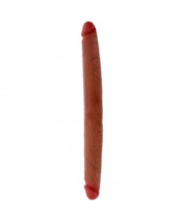 GET REAL - DILDO IN SILICONE A DOPPIA ESTREMITÀ CARAMELLO 40 CM