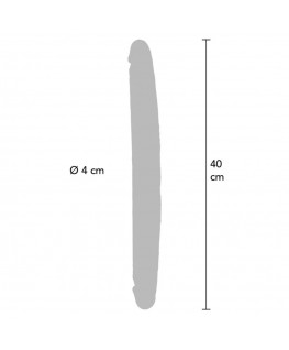 GET REAL - DILDO IN SILICONE A DOPPIA ESTREMITÀ CARAMELLO 40 CM