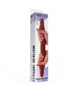GET REAL - DILDO IN SILICONE A DOPPIA ESTREMITÀ CARAMELLO 40 CM