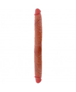 GET REAL - DILDO IN SILICONE A DOPPIA ESTREMITÀ CARAMELLO 46 CM