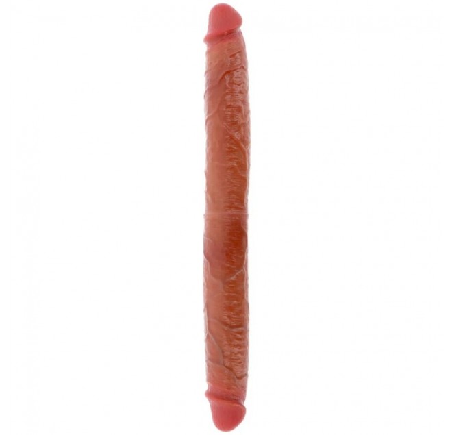 GET REAL - DILDO IN SILICONE A DOPPIA ESTREMITÀ CARAMELLO 46 CM