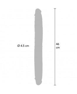GET REAL - DILDO IN SILICONE A DOPPIA ESTREMITÀ CARAMELLO 46 CM