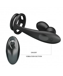 MR PLAY - PLUG ANALE VIBRANTE CON ANELLO PER PENE E TELECOMANDO