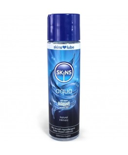 SKINS - AQUA LUBRIFICANTE A BASE D'ACQUA 250 ML SKINS - AQUA LUBRIFICANTE A BASE D'ACQUA 250 ML che trovi in offerta solo su SexyShopOnline a -35% di sconto