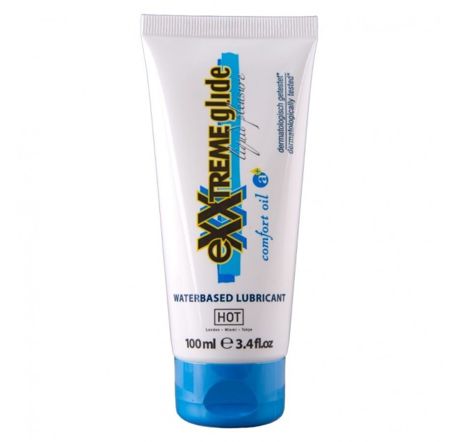 HOT - EXXTREME GLIDE LUBRIFICANTE A BASE D'ACQUA + OLIO COMFORT A+ 100 ML