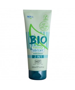 HOT - BIO MASSAGGIO E LUBRIFICANTE A BASE D'ACQUA 2 IN 1 200 ML