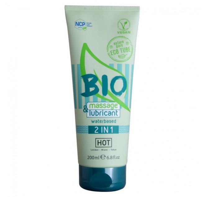 HOT - BIO MASSAGGIO E LUBRIFICANTE A BASE D'ACQUA 2 IN 1 200 ML