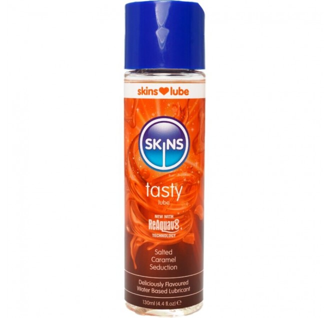 SKINS - LUBRIFICANTE GUSTOSO A BASE D'ACQUA CARAMELLO SALATO 130 ML
