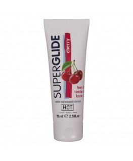 HOT - SUPERGLIDE LUBRIFICANTE COMMESTIBILI A BASE D'ACQUA CILIEGIA 75 ML