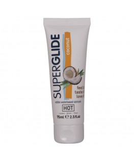 HOT - SUPERGLIDE LUBRIFICANTE COMMESTIBILI A BASE D'ACQUA DI COCCO 75 ML