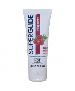 HOT - SUPERGLIDE LUBRIFICANTE COMMESTIBILI A BASE D'ACQUA LAMPONE 75 ML