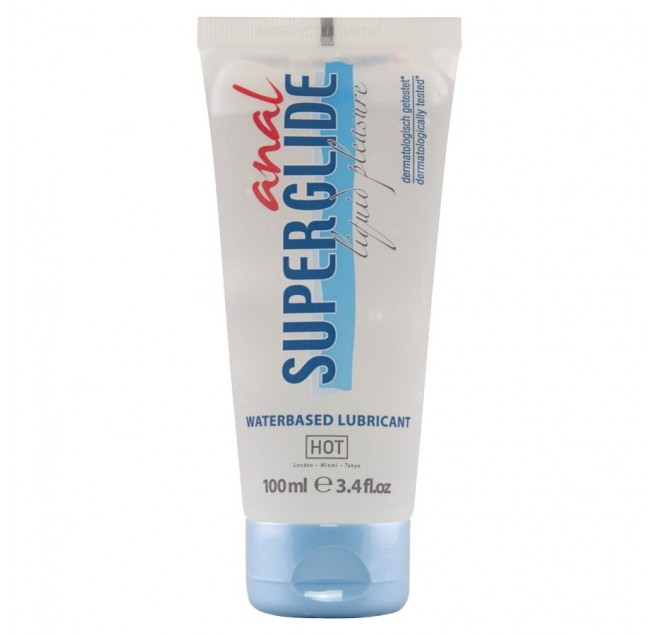 HOT - ANAL SUPERGLIDE LIQUID PLEASURE LUBRIFICANTE A BASE D'ACQUA 100 ML