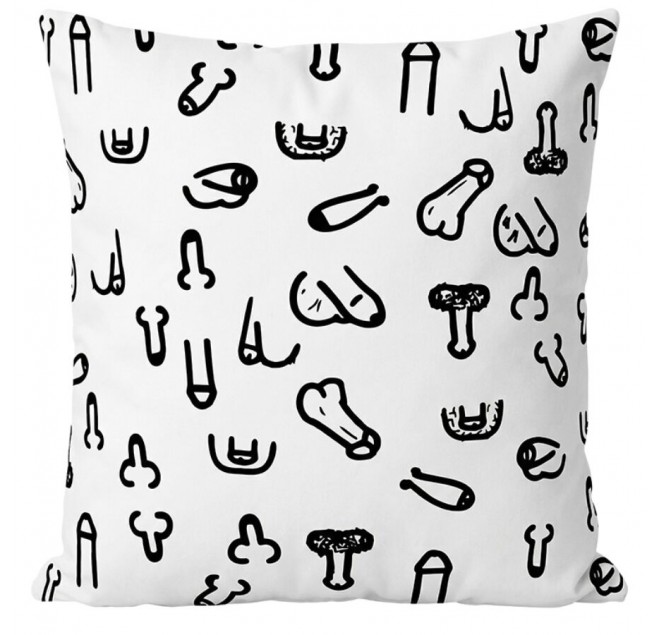 DIABLO PICANTE - CUSCINO PER PENE 30 X 30 BIANCO