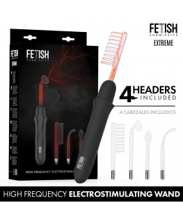 FETISH SUBMISSIVE - VIBRADOR WAND ELECTROESTIMULACIÓN ALTA FRECUENCIA