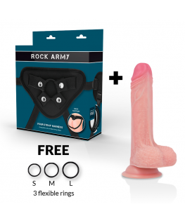 ROCKARMY - IMBRACATURA + SILICONE LIQUIDO PREMIUM MUSTANG REALISTICO 18 CM -O- 4.14 CM
