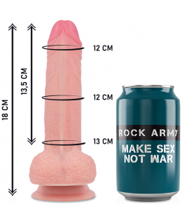 ROCKARMY - IMBRACATURA + SILICONE LIQUIDO PREMIUM MUSTANG REALISTICO 18 CM -O- 4.14 CM