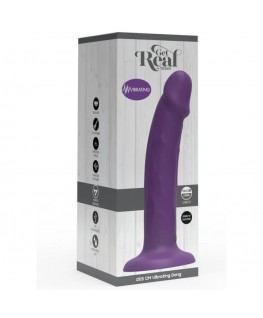 GET REAL - DILDO VIBRANTE IN SILICONE REALISTICO VIOLA 19,5 CM