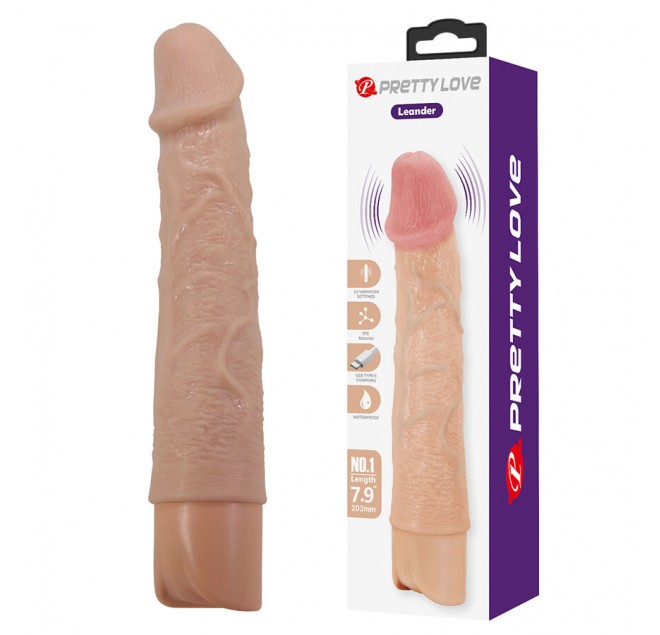 PRETTY LOVE - LEANDER VIBRATORE REALISTICO FLESSIBILE