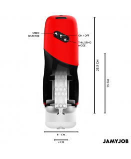 JAMYJOB - MASTURBATORE VAGINALE AUTOMATICO XPEED 5 MODALITÀ DI SPINTA ED EFFETTO SONORO