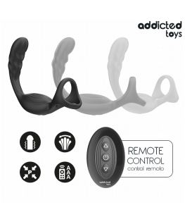 ADDICTED TOYS - ANELLO PER IL PENE PROSTATICO DOPPIO CON TELECOMANDO