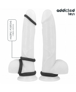 ADDICTED TOYS - SET DI ANELLI PER IL PENE TESTURIZZATI 4 MISURE