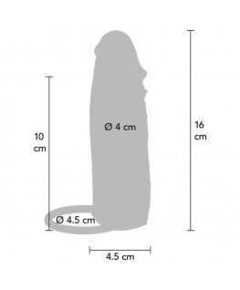 GET REAL - HYDRATED SKIN GUAINA PER PENE IN SILICONE CARAMELLO 16 CM