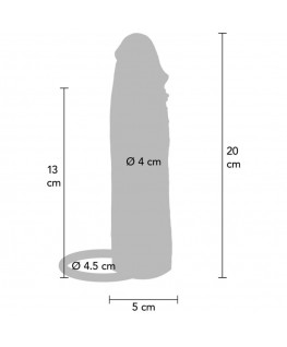 GET REAL - HYDRATED SKIN GUAINA PER PENE IN SILICONE CARAMELLO 20 CM