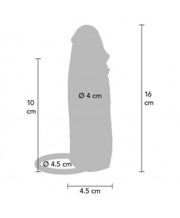 GET REAL - GUAINA VIBRANTE PER PENE IN SILICONE PER PELLE IDRATATA CARAMELLO 16 CM